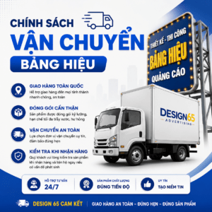 Cập nhật thông tin chính sách vận chuyển bảng hiệu quảng cáo tại Design 65