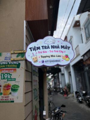 Hộp đèn mica đám mây thiết kế theo yêu cầu