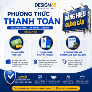 Cập nhật phương thức thanh toán tại Design 65